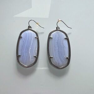 Kendra Scott Light Purple Danielle earrings Silver